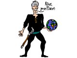 Hamlet saying `Alas poor Planet`